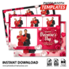 Rosy Valentine 4-pose Postcard