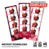 Rosy Valentine 4-up Strips