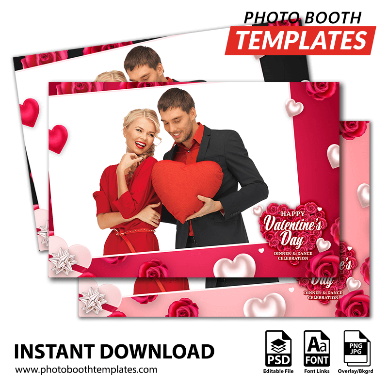 Rosy Valentine Postcard Single
