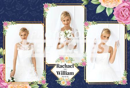 Floral Charm 3-pose Postcard 2 Floral Charm 3-pose Postcard