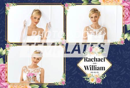 Floral Charm 3-pose Postcard