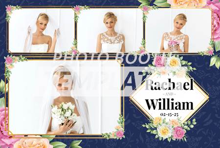 Floral Charm 4-pose Postcard