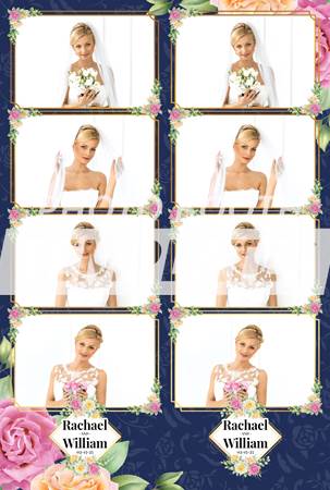 Floral Charm 4-up Strips