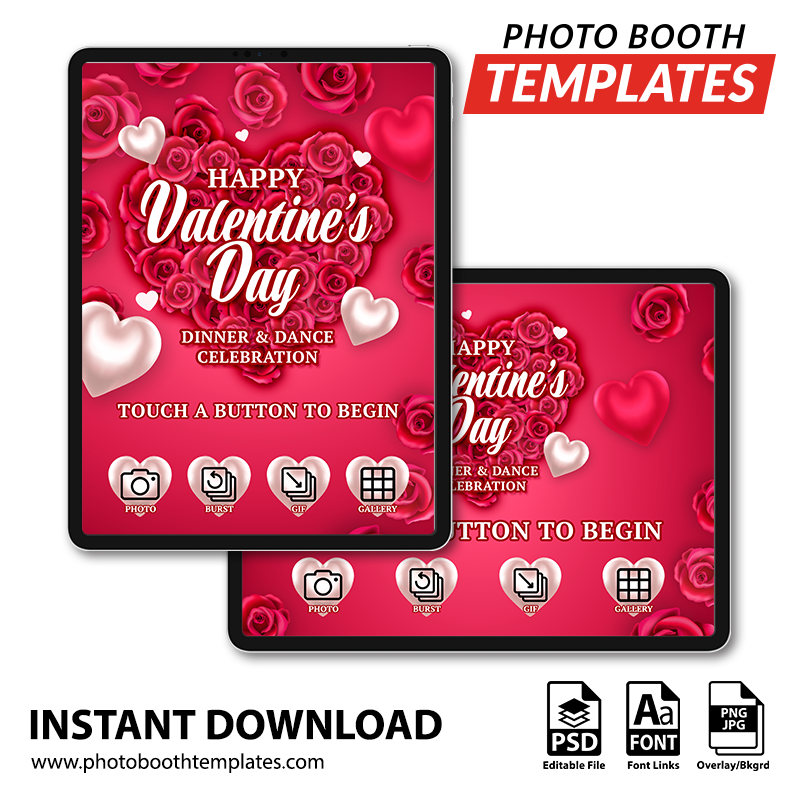 Rosy Valentine iPad Welcome Screens