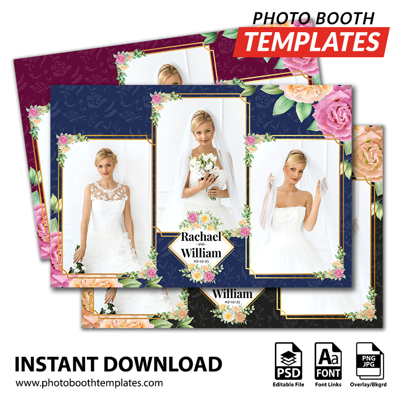 Floral Charm 3-pose Postcard