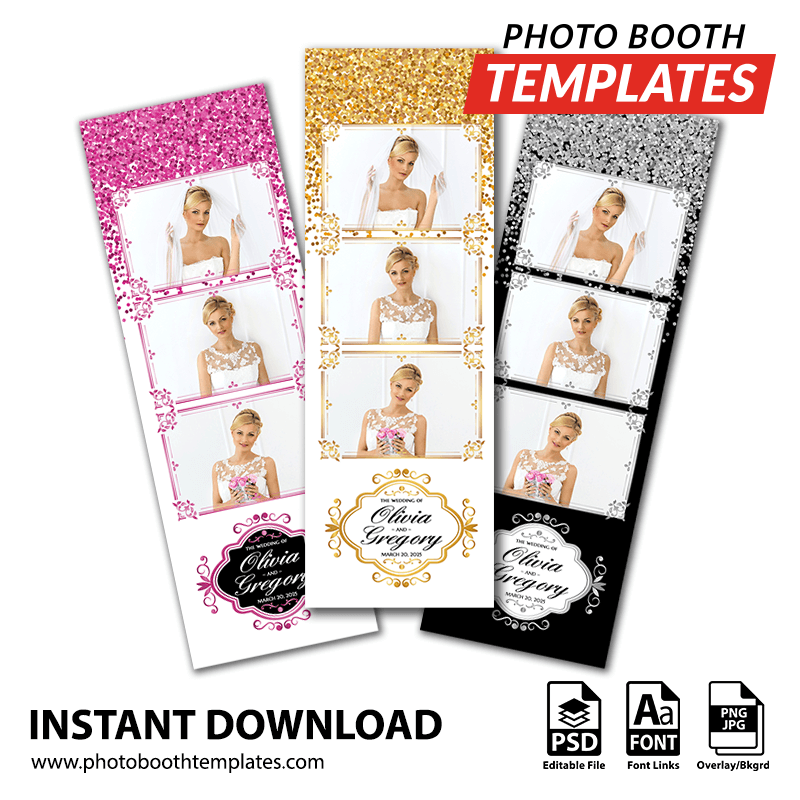 Glamorous Sparkle 3-up Strips