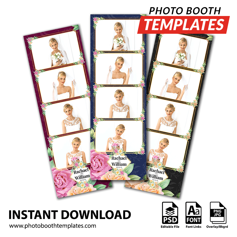 Floral Charm 4-up Strips
