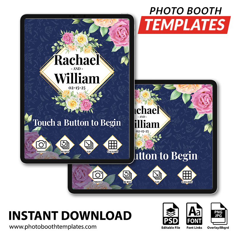 Floral Charm iPad Welcome Screens