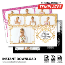 Glamorous Sparkle 4-pose Postcard
