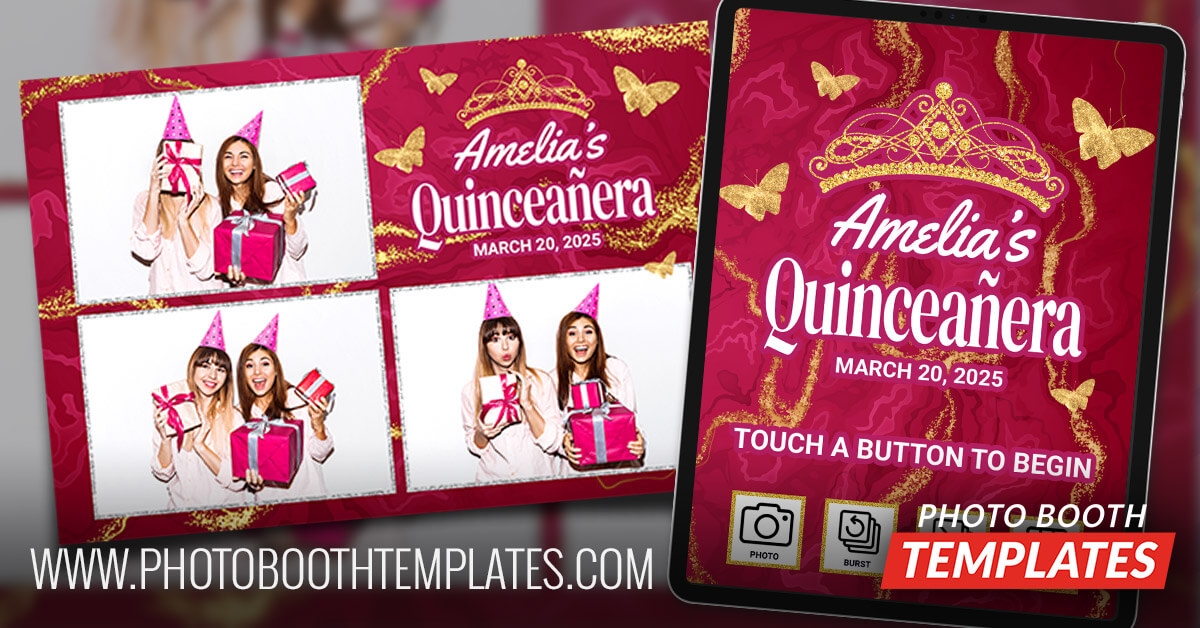 quinceanera birthday photo booth templates