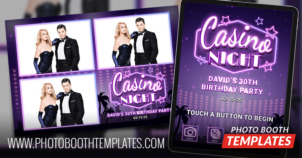 las vegas casino prom photo booth templates