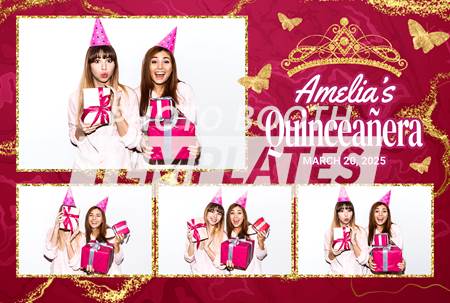 Royal Quinceañera 4-pose Postcard
