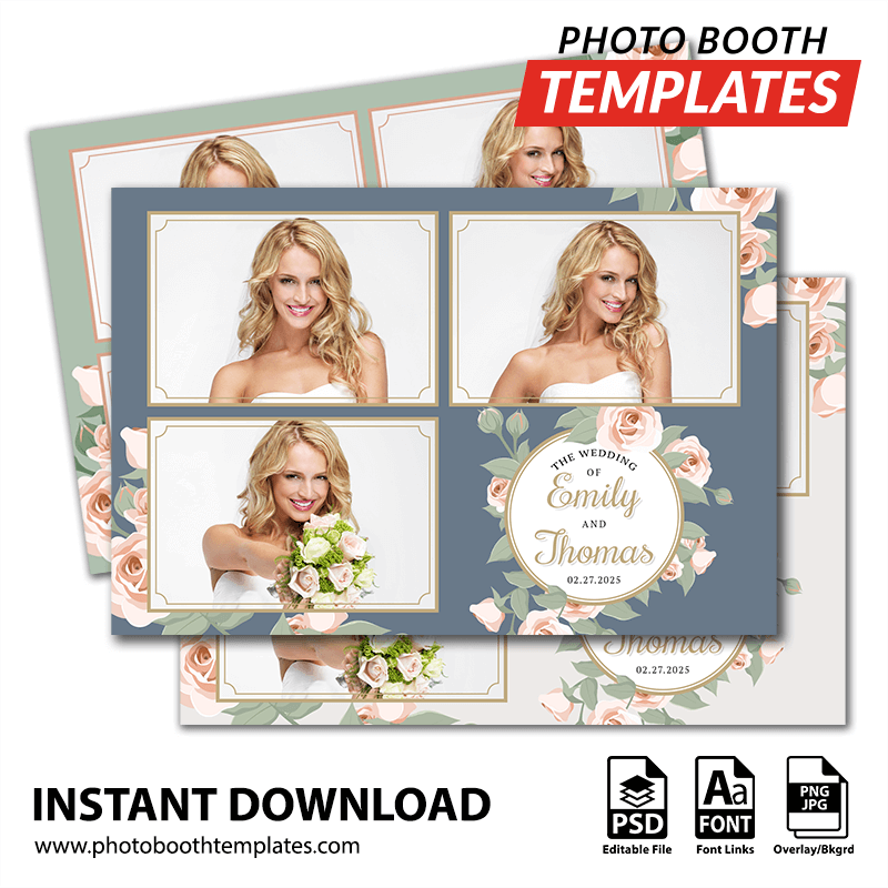 Floral Grace 3-pose Postcard