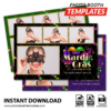 Mardi Gras Festival 4-pose Postcard