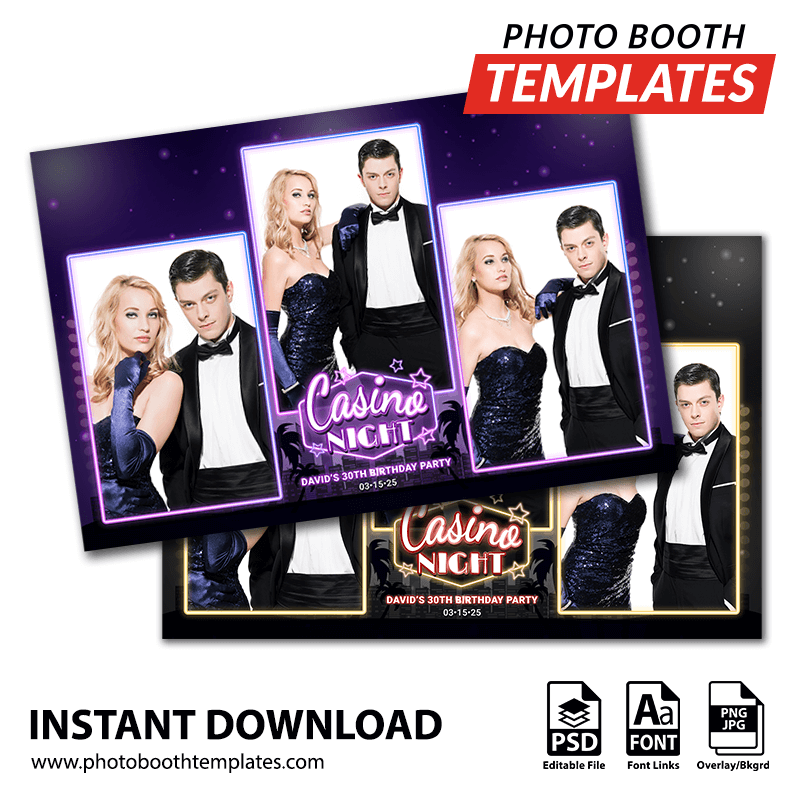 Vegas Nights 3-pose Postcard