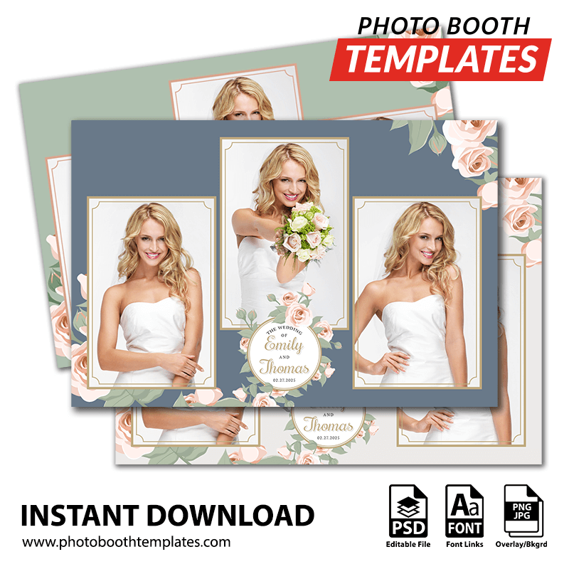 Floral Grace 3-pose Postcard
