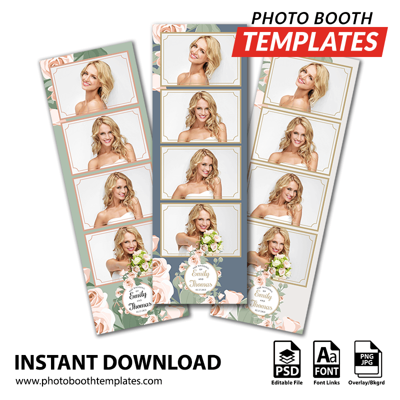 Floral Grace 4-up Strips