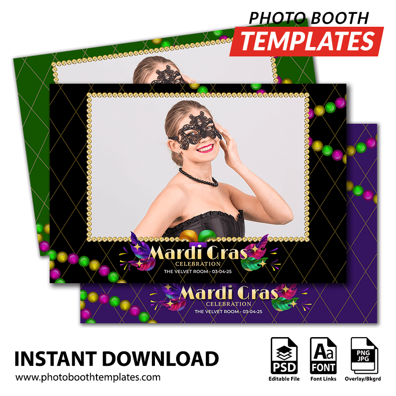 Mardi Gras Festival Postcard