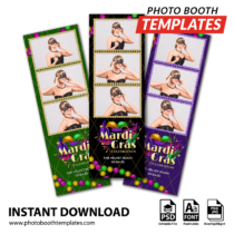 Mardi Gras Festival 3-up Strips