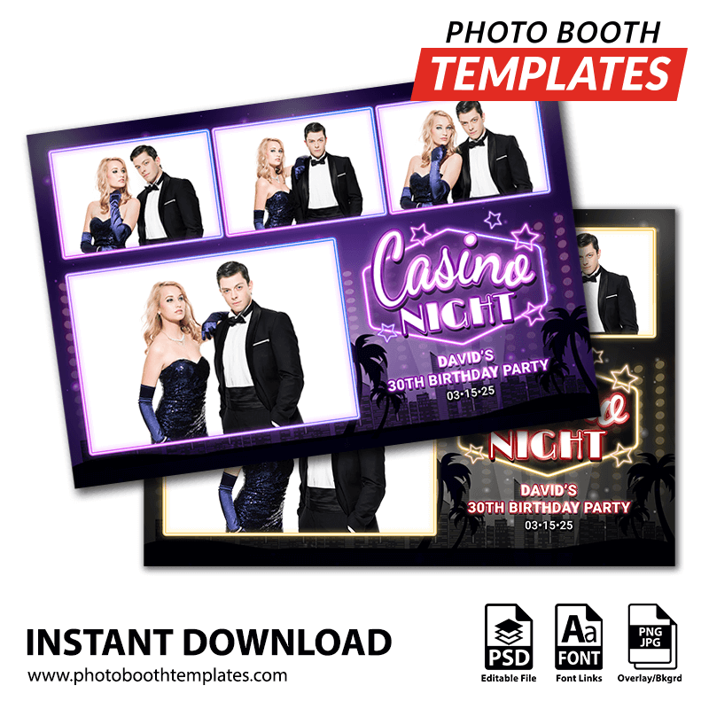 Vegas Nights 4-pose Postcard