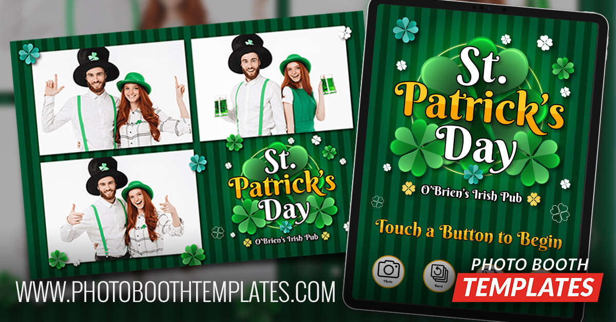 st patricks day photo booth templates
