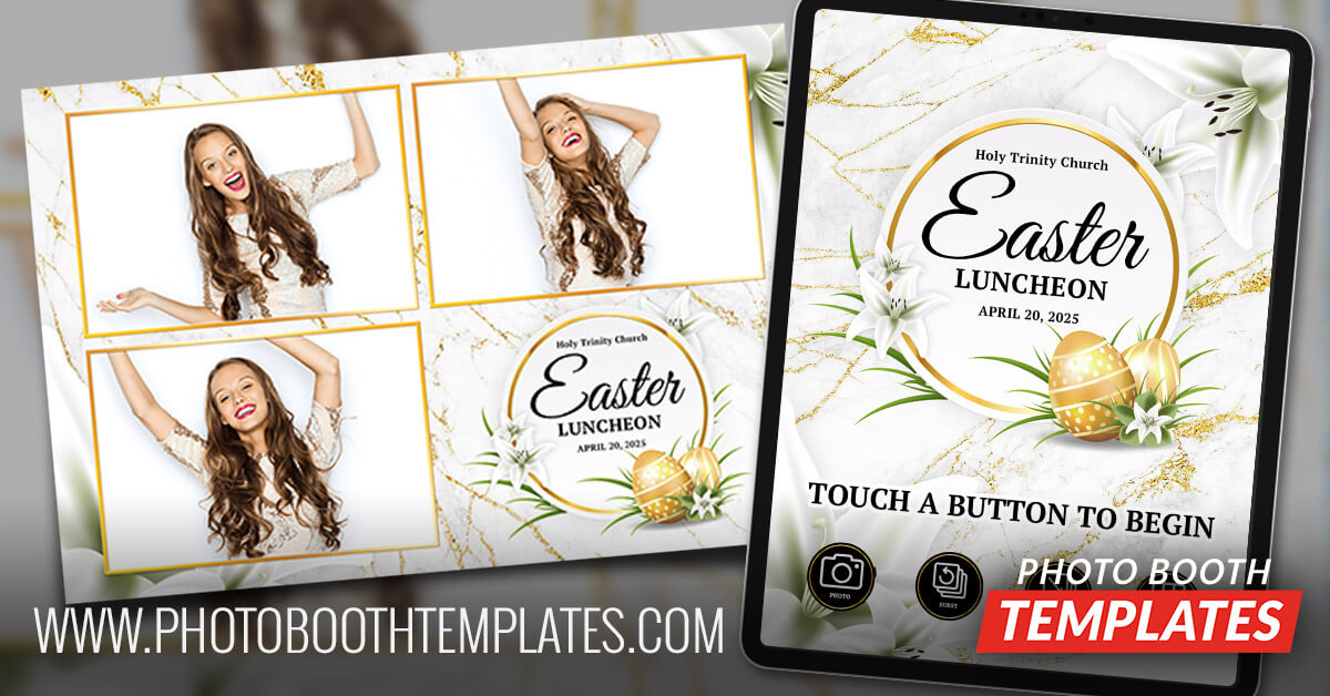 elegant easter lily photo booth templates