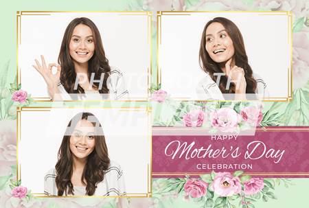Mother's Day Floral 3-pose Postcard