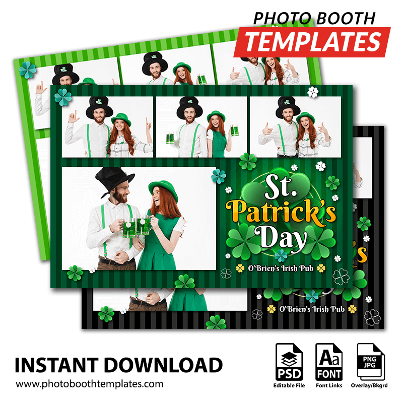 St. Patrick’s Party 4-pose Postcard