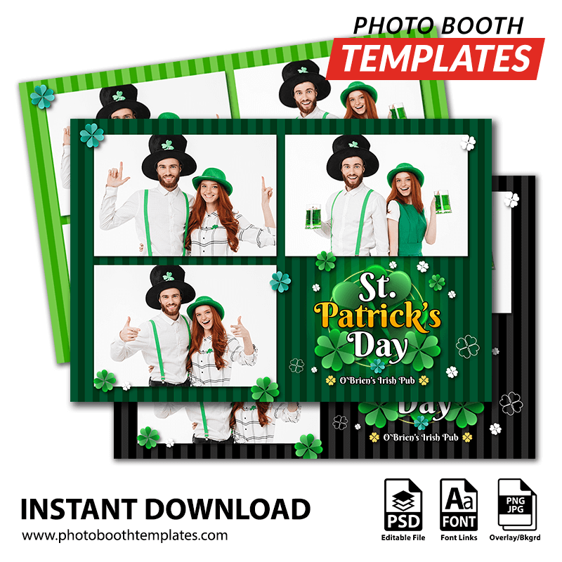 St. Patrick’s Party 3-pose Postcard