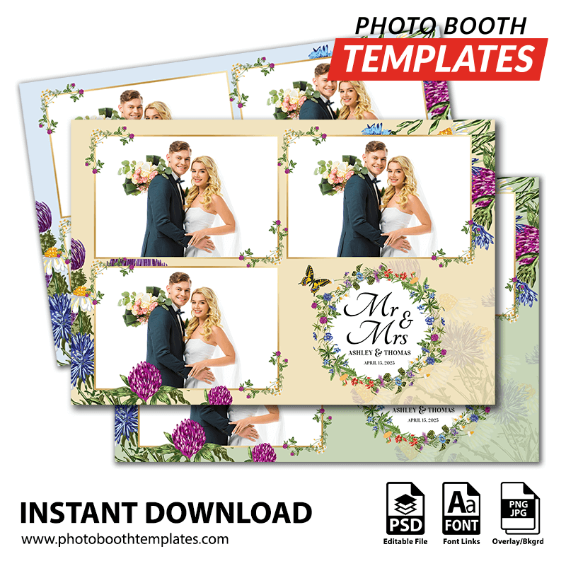 Wildflower Charm 3-pose Postcard