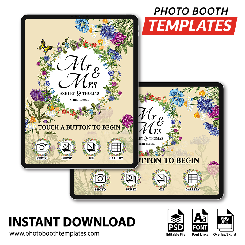 Wildflower Charm iPad Welcome Screens