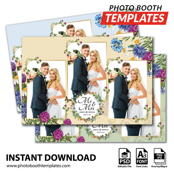 Wildflower Charm 3-pose Postcard 1 Wildflower Charm 3-pose Postcard