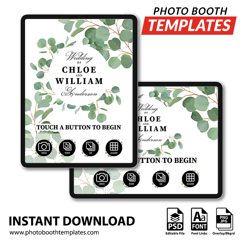 Eucalyptus Elegance iPad Welcome Screens