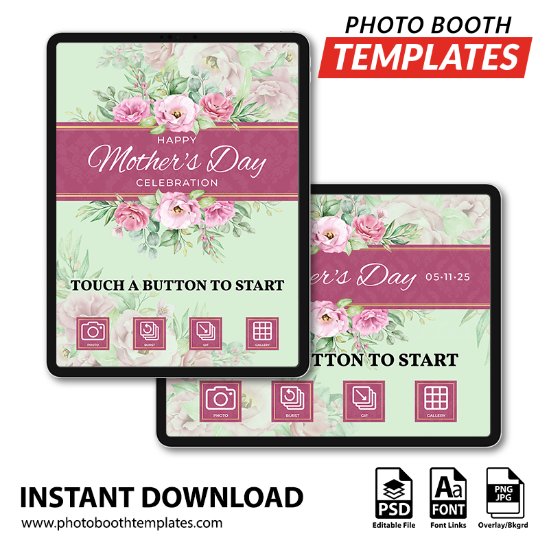Mother's Day Floral iPad Welcome Screens