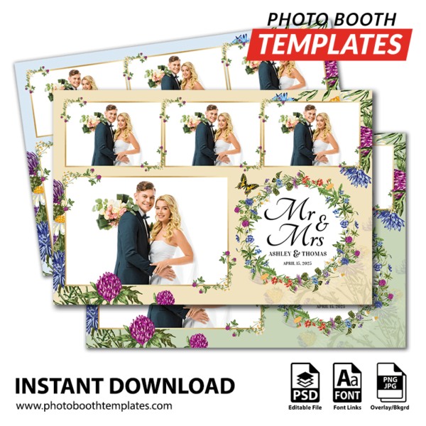 Wildflower Charm 4-pose Postcard 1 Wildflower Charm 4-pose Postcard
