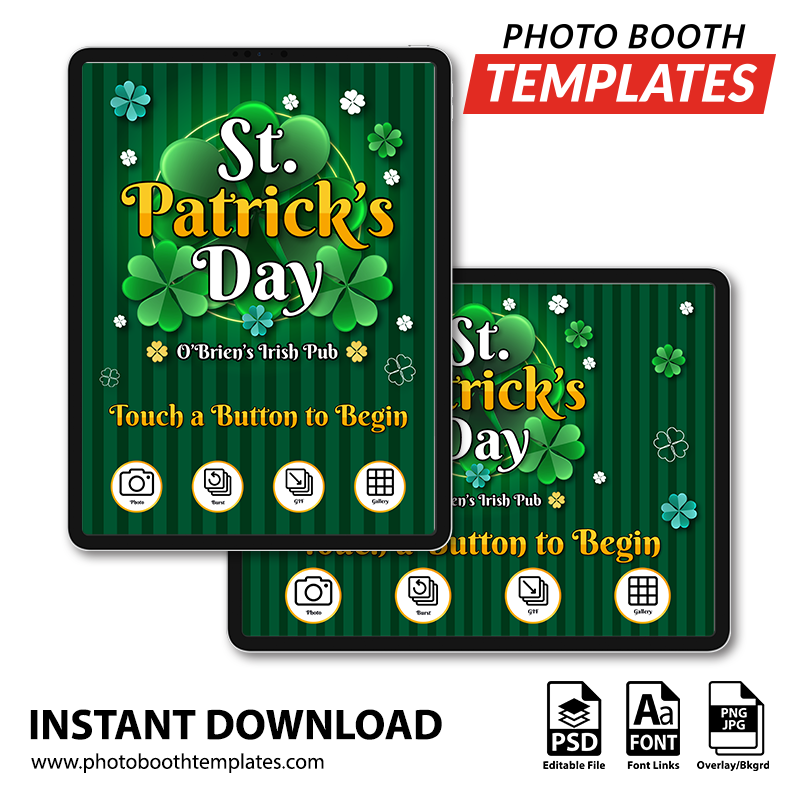 St. Patrick’s Party iPad Welcome Screens