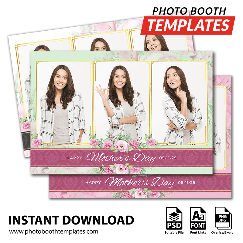 Mother's Day Floral 3-pose Postcard