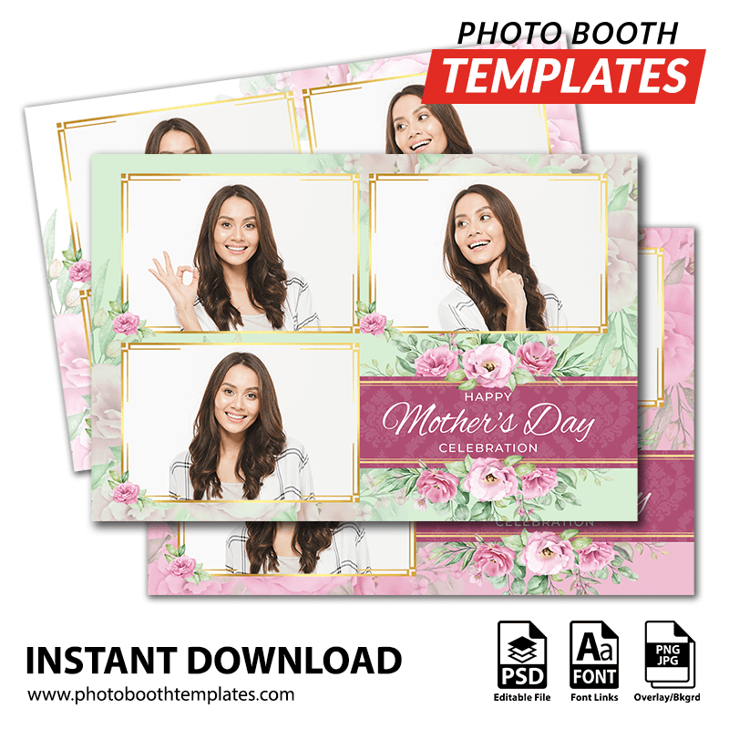 Mother's Day Floral 3-pose Postcard