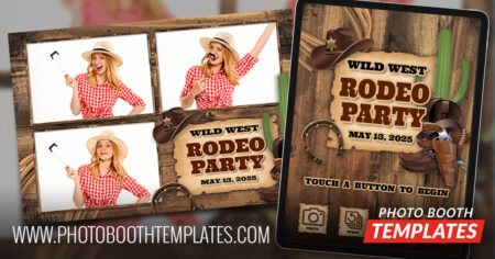 rustic western photo booth templates