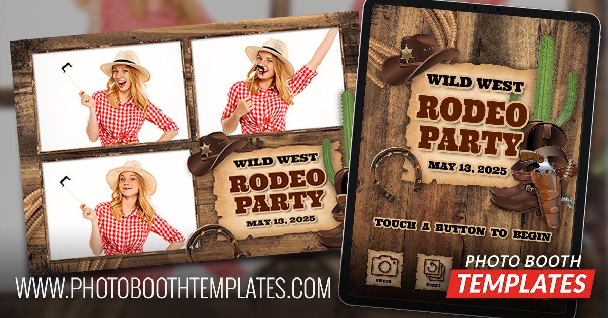 rustic western photo booth templates