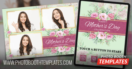 elegant mothers day floral photo booth templates