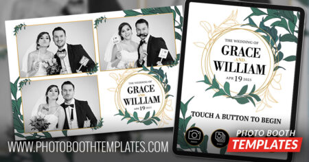elegant floral wedding photo booth templates