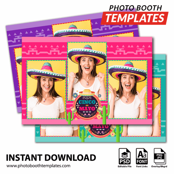 Fiesta Time 3-pose Postcard 1 Fiesta Time 3-pose Postcard