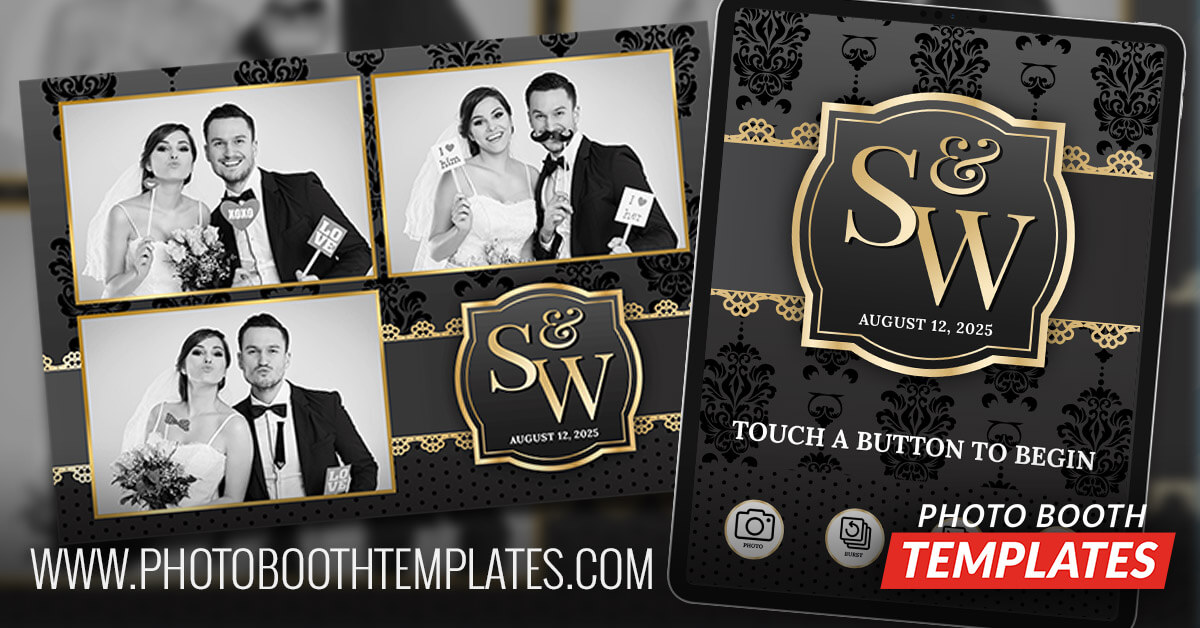elegant formal wedding photo booth templates