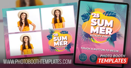 Photo Booth Templates – No Design Stress, Instant Download 18 summer tropical themed photo booth templates