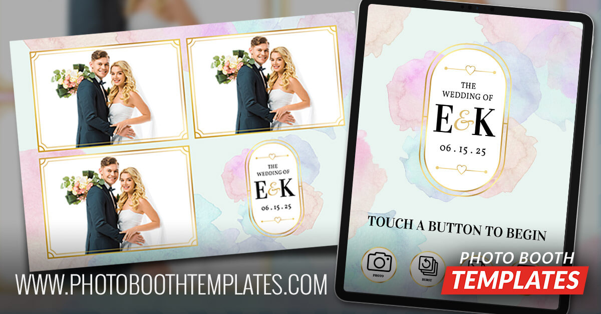 elegant-pastel-watercolor wedding photo booth templates