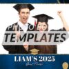 Graduation Glitter Postcard