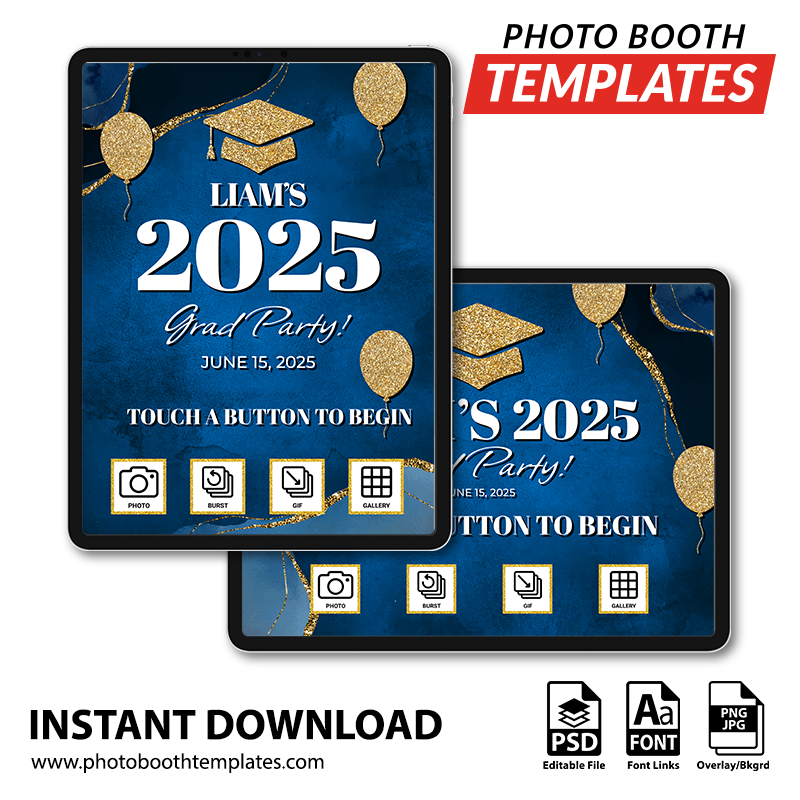 Graduation Glitter iPad Welcome Screens