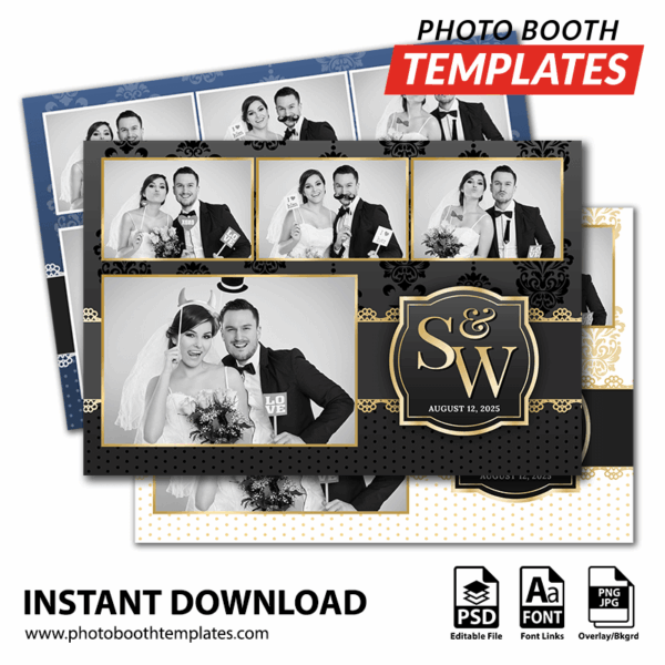 Gilded Affair 4-pose Postcard 1 Gilded Affair 4-pose Postcard