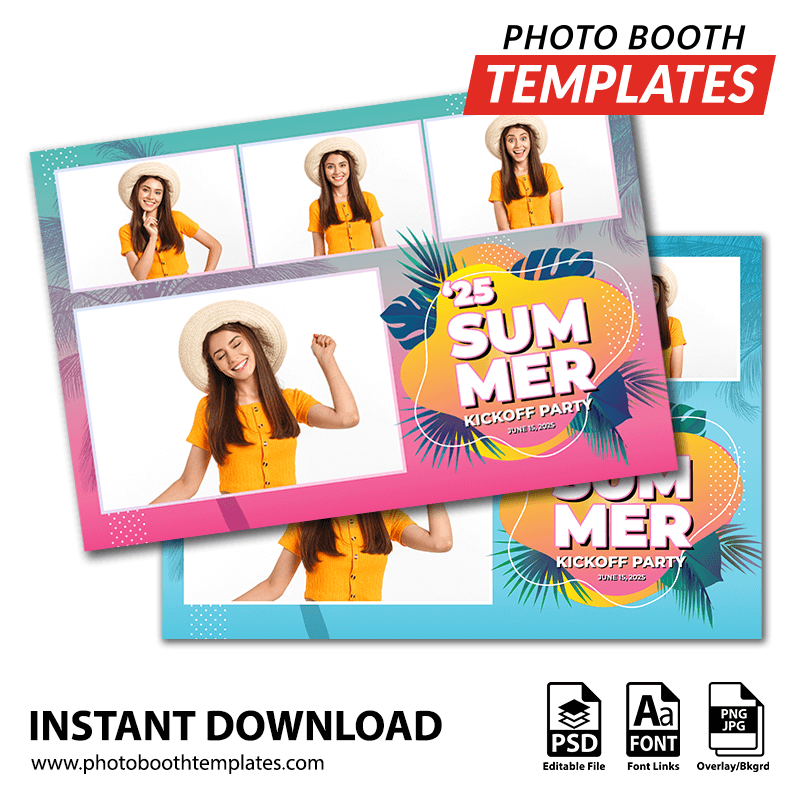 Summer Glow 4-pose Postcard